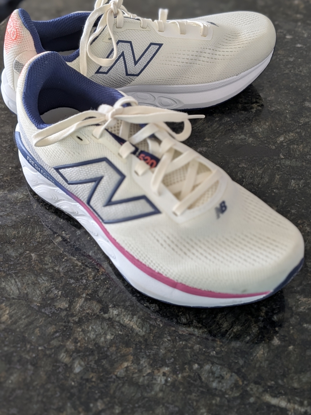 New Balance Fresh Foam Women’s Running Shoes - White with Pink & Navy